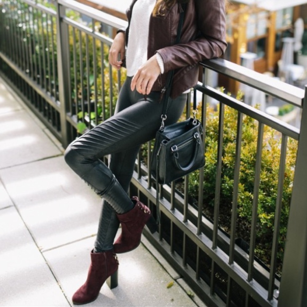 Spanx Faux Leather Moto Legging
